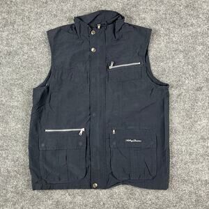 Re Del Mare Vest Mens XL Black Utility Zip Pockets Sailing Outdoor Streetwear